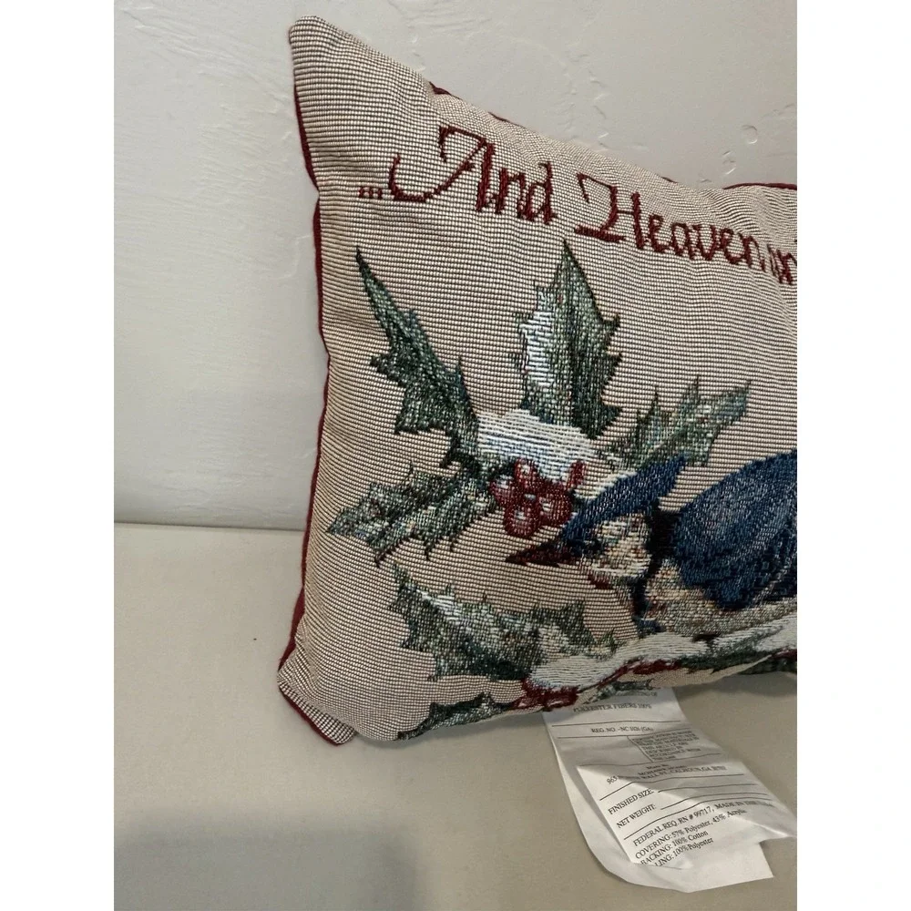 Blue Bird tapestry pillow 'And Heaven and Nature Sing' 11